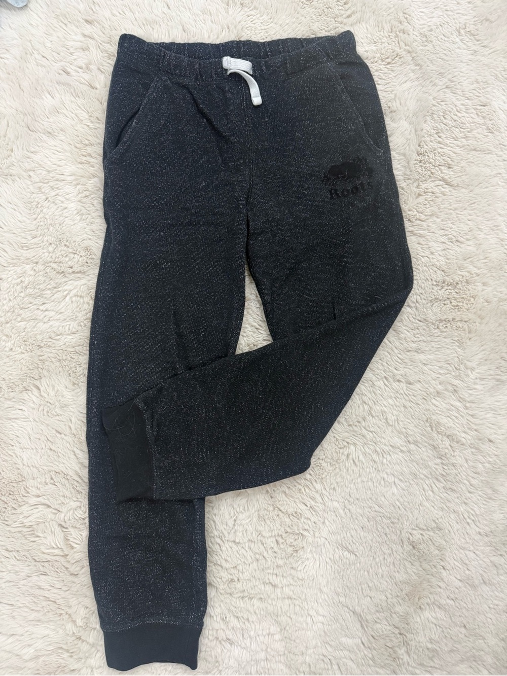 Roots Kids Black Jogger Pants size 14